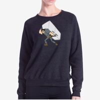 Ladies' USA Made Raglan Triblend Crewneck Sweatshirt Thumbnail