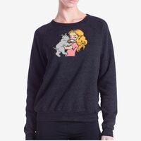 Ladies' Raglan Pullover Long Sleeve Crewneck Sweatshirt Thumbnail