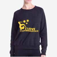 Ladies' Raglan Pullover Long Sleeve Crewneck Sweatshirt Thumbnail