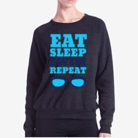 Ladies' Raglan Pullover Long Sleeve Crewneck Sweatshirt Thumbnail